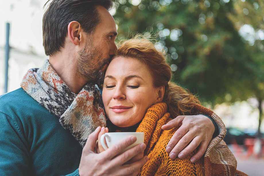 Photo of a couple embracing